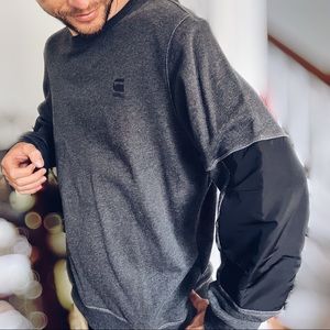 GSTAR RAW CREW w/ PADDED ELBOWS